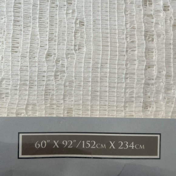 Home Trends Harmony Nottingham Lace White 60 X 92 Rectangle Tablecloth Cotton - Picture 3 of 7